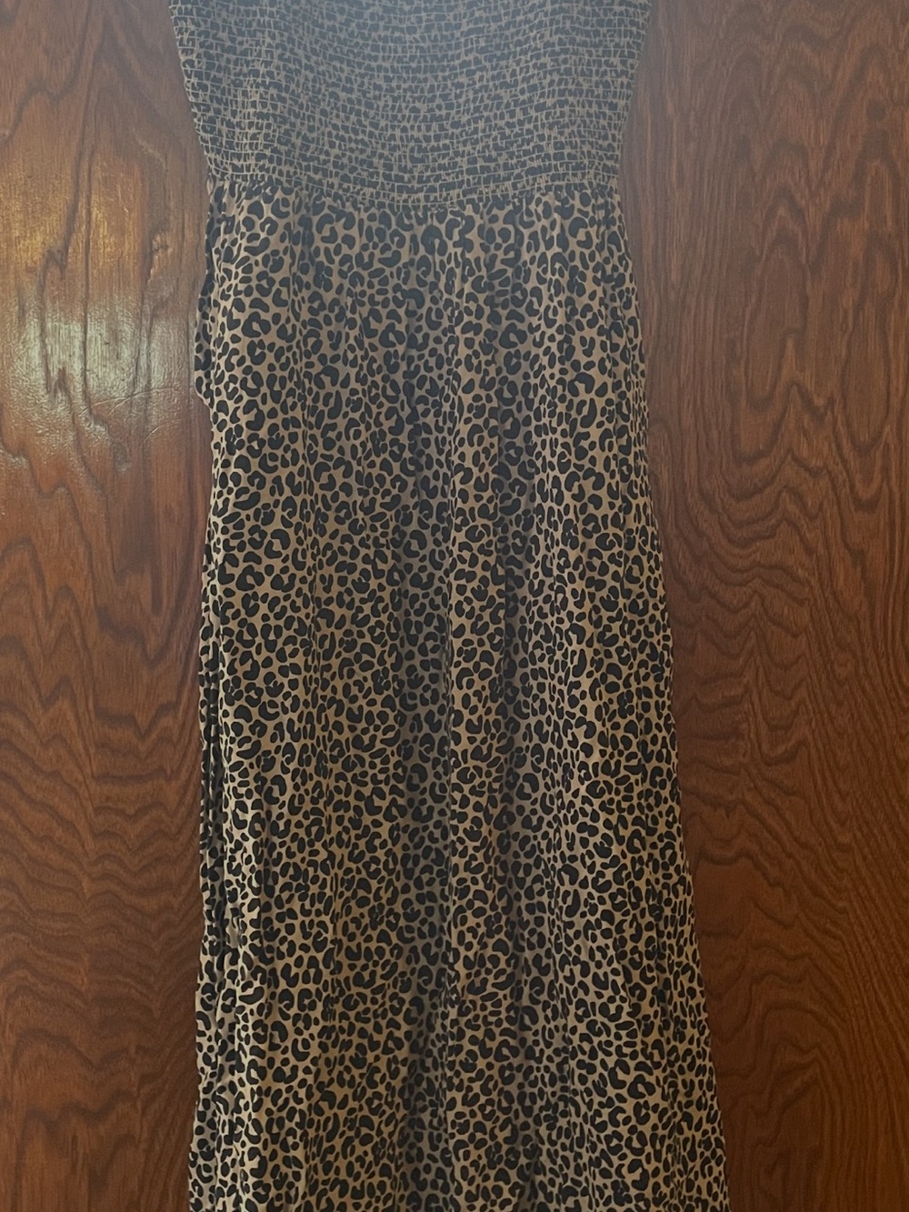 Old Navy Leopard Print Smocked Maxi Skirt - Brown & Black